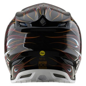 Casque TROY LEE DESIGNS SE5 Carbon Torched Noir Rouge