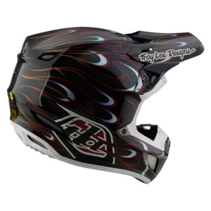 Casque TROY LEE DESIGNS SE5 Carbon Torched Noir Rouge