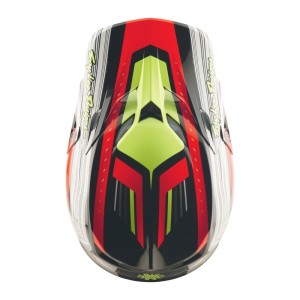 Casque TROY LEE DESIGNS SE5 Composite Stripes Noir Infra Rouge