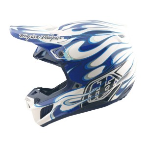 Casque TROY LEE DESIGNS SE5 Composite Torched Bleu