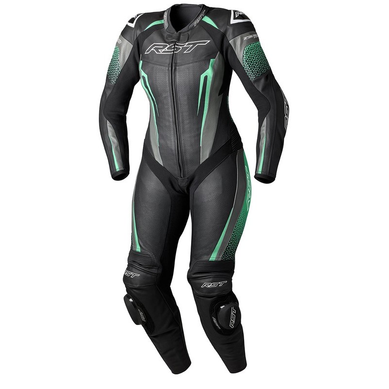 Combinaison moto femme RST TracTech Evo 5 CE Noir Aqua Gris