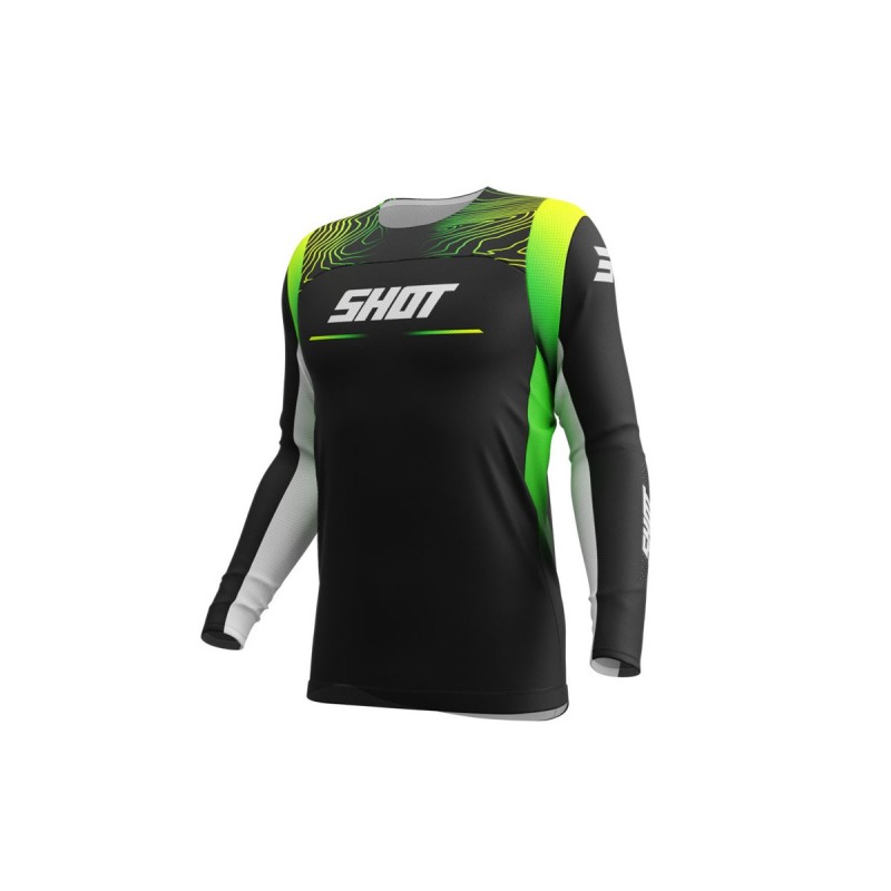 Maillot SHOT 2025 Contact Apex Jaune Fluo