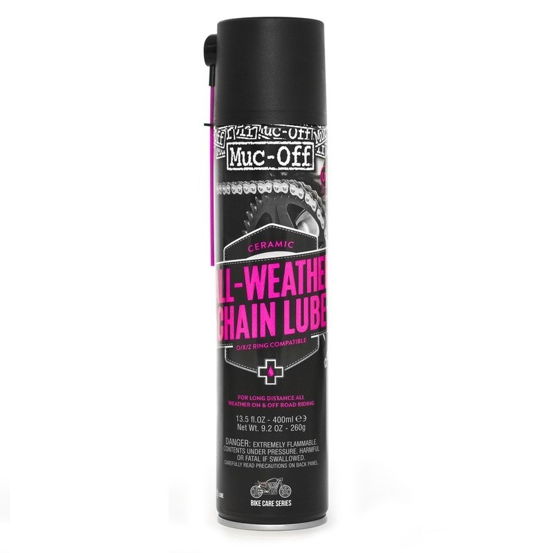 Lubrifiant chaine MUC-OFF all weather Chain Lube spray 400ml Lubrifiant chaine MUC-OFF all weather Chain Lube spray 400ml