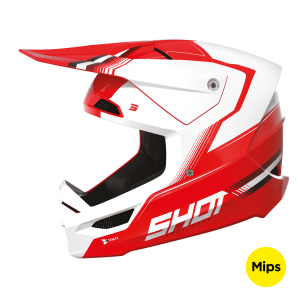 Casque cross Shot Race Tracer - Rouge