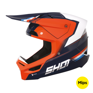 Casque cross Shot Race Tracer - Orange Fluo