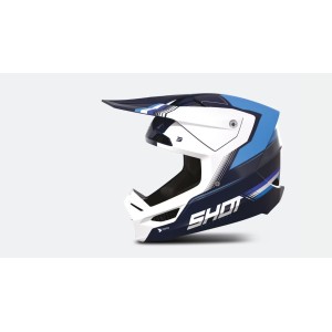 Casque cross Shot Race Tracer- Bleu Brillant