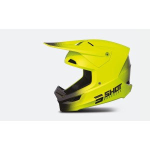 Casque cross Shot Race Draw - Jaune Fluo Matt