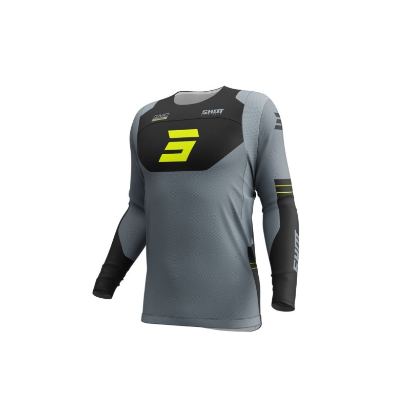Maillot SHOT 2025 Contact Shield Jaune Fluo Maillot SHOT 2025 Contact Shield Jaune Fluo