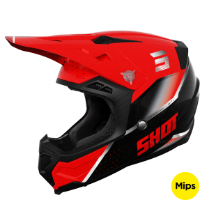 Casque cross Shot 2024 Core Honor - Rouge