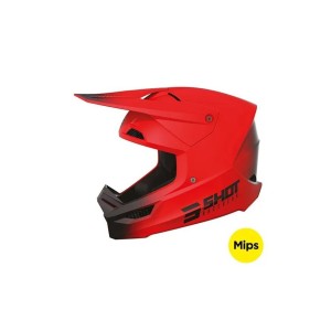 Casque cross Shot Race Draw - Rouge Matt