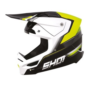Casque cross Shot Race Tracer - Jaune Fluo