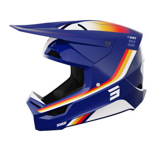 Casque cross Shot 2024 Furious Aim - Bleu Glossy