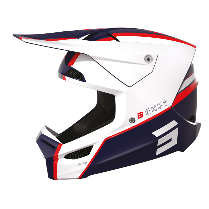 Casque cross Shot 2023 Furious Heritage - Bleu Casque cross Shot 2023 Furious Heritage - Bleu