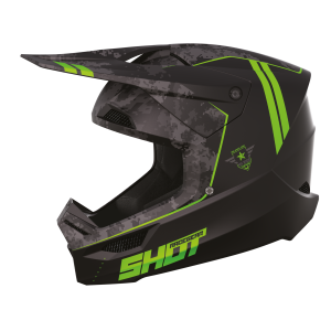 Casque cross Shot 2023 Furious Army - Vert Mat