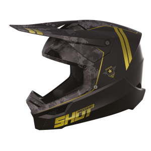 Casque cross Shot 2023 Furious Army - Or Mat