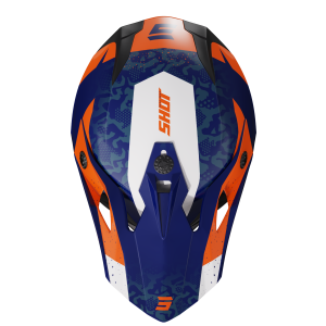 Casque cross Shot 2024 Pulse Airfit - Bleu Blanc Glossy