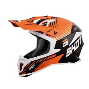 Casque cross Shot Lite Fury - Noir Orange Fluo