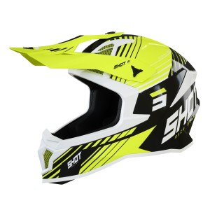 Casque cross Shot Lite Fury 2025 - Noir Jaune Fluo