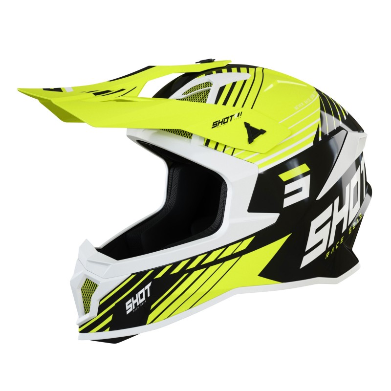 Casque SHOT 2025 Lite Fury Noir Jaune Fluo Casque SHOT 2025 Lite Fury Noir Jaune Fluo
