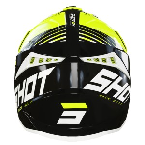 Casque cross Shot Lite Fury 2025 - Noir Jaune Fluo