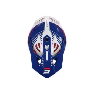 Casque cross Shot 2025 Lite Fury - Bleu Rouge