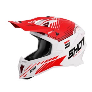 Casque cross Shot Lite Fury 2025 - Blanc Rouge