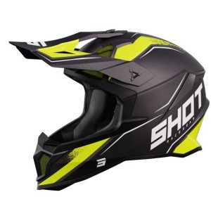 Casque cross Shot Lite Prism - Noir Jaune Mat