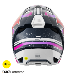 Casque SHOT 2026 Lite Racing Bleu Jaune fluo Satin