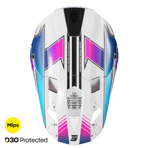 Casque SHOT 2026 Lite Racing Blanc Rose Satin