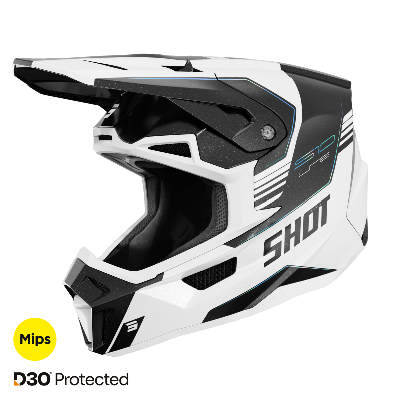 Casque cross Shot Lite S10 2026 - Holographic Satin Casque cross Shot Lite S10 2026 - Holographic Satin