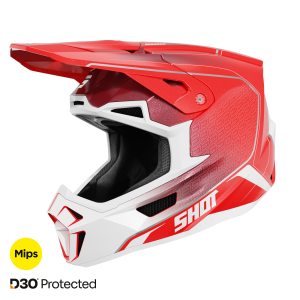 Casque cross Shot Lite Challenger 2026 - Rouge Satin