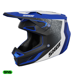 Casque cross Shot Speed Hybrid 2026 - Bleu Mat