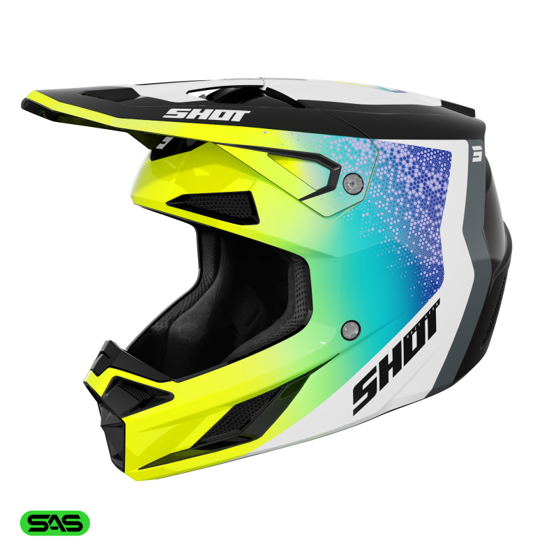 Casque cross Shot Speed Hybrid 2026 - Jaune Fluo Brillant Casque cross Shot Speed Hybrid 2026 - Jaune Fluo Brillant