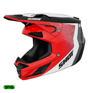 Casque cross Shot Speed Hybrid 2026 - Rouge Brillant