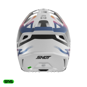Casque SHOT 2026 Speed Wave Noir Blanc Satin