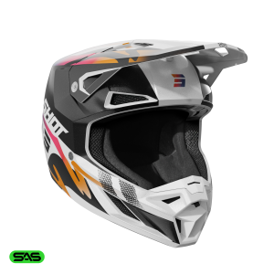 Casque SHOT 2026 Speed Wave Noir Blanc Satin