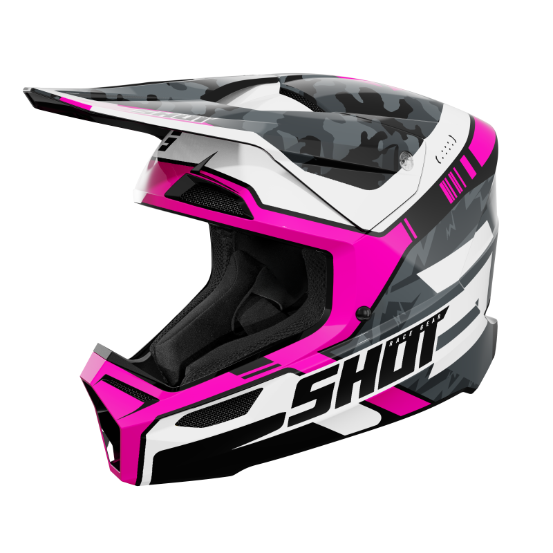 Casque SHOT 2026 Furious Flash Rose Brillant