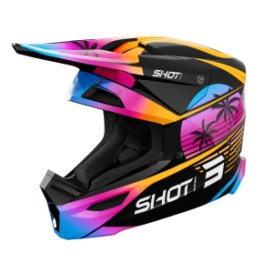 Casque cross Shot Furious Miami 2026 - Orange Brillant