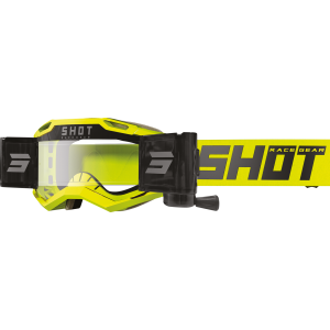 Lunettes SHOT 2026 Iris 2.0 Roll Off Solid Jaune Fluo Brillant