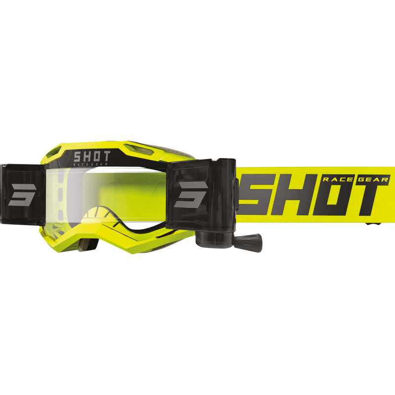 Lunettes SHOT 2026 Iris 2.0 Roll Off Solid Jaune Fluo Brillant