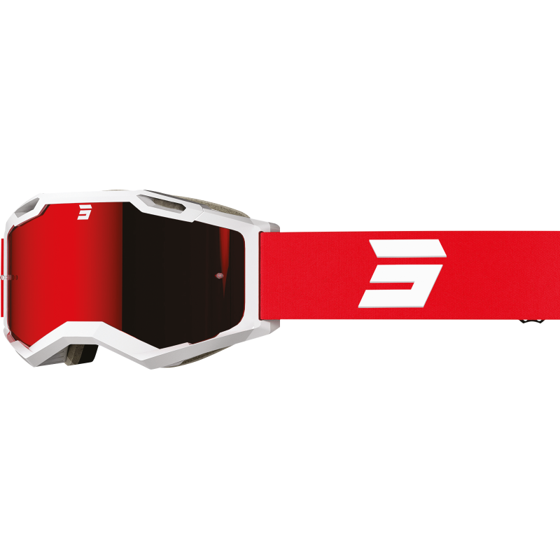 Lunettes SHOT 2026 Iris 2.0 Tech Blanc Rouge Brillant