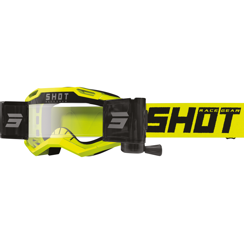 Lunettes SHOT 2026 Assault 2.0 Roll Off Solid Jaune Fluo Brillant