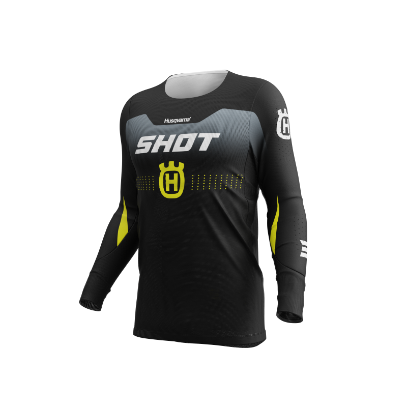 Maillot SHOT 2026 Aerolite HVA 26 Noir Gris Maillot SHOT 2026 Aerolite HVA 26 Noir Gris