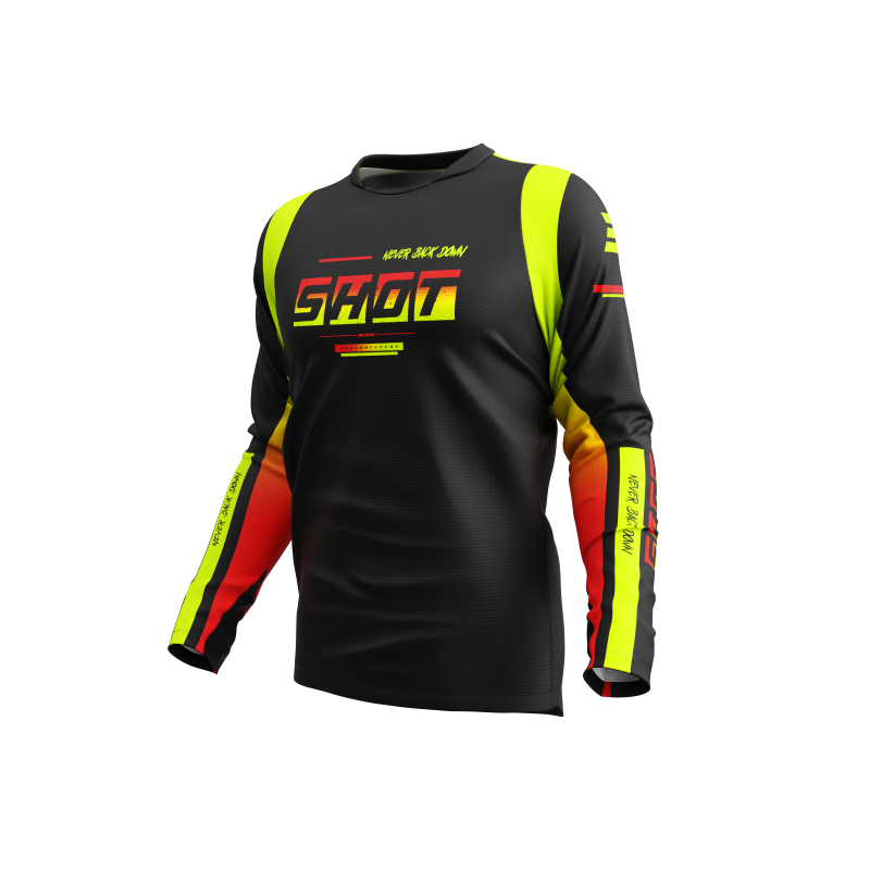 Maillot SHOT 2026 Devo Block Jaune Fluo