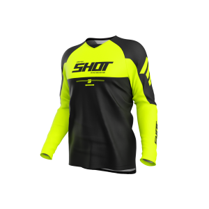 Maillot SHOT 2026 Draw Private Jaune Fluo