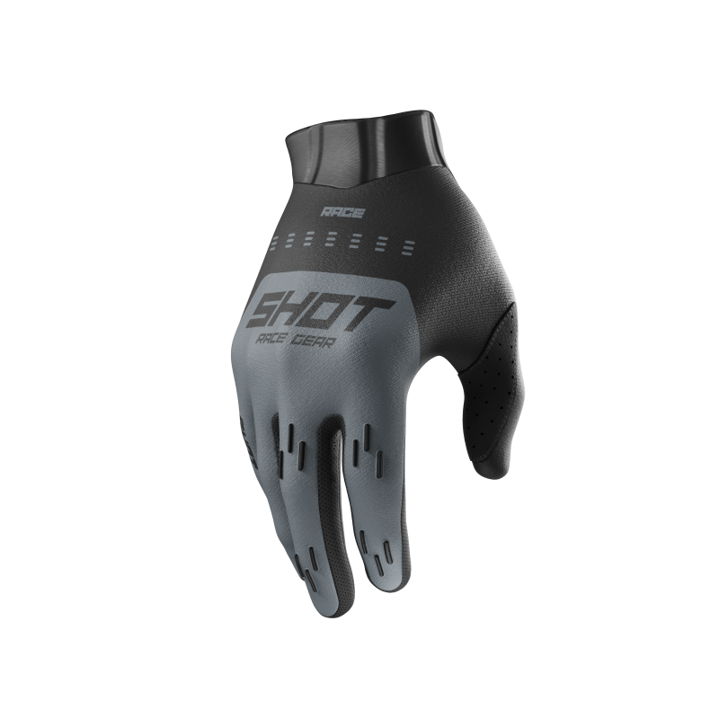 Gants SHOT 2026 Race Evo Noir Gris Gants SHOT 2026 Race Evo Noir Gris