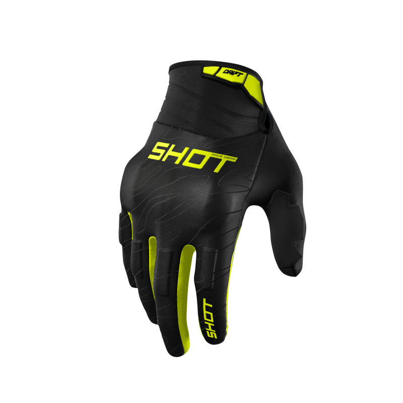 Gants SHOT 2026 Drift Onyx Jaune Fluo Gants SHOT 2026 Drift Onyx Jaune Fluo
