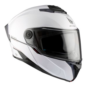 Casque modulable MT ATOM 2SV Uni Blanc Brillant