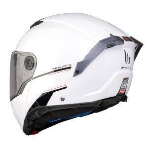 Casque modulable MT ATOM 2SV Uni Blanc Brillant