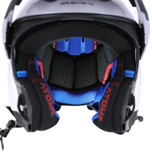 Casque modulable MT ATOM 2SV Uni Blanc Brillant